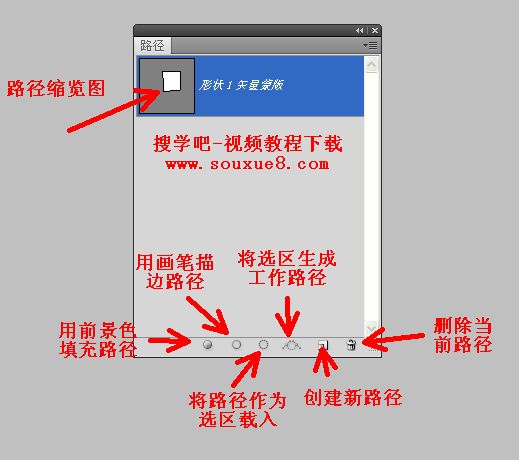 Photoshop cs5中文版路径面板详解实例教程
