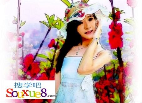 Photoshop CC中文版利用ps滤镜打造美女照片水彩画效果基础实例教程