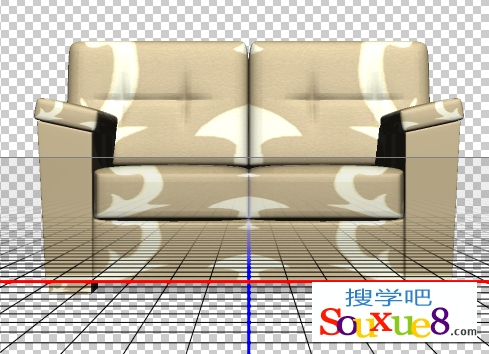 Photoshop CS6给3D沙发模型添加真实自然的贴图效果实例教程