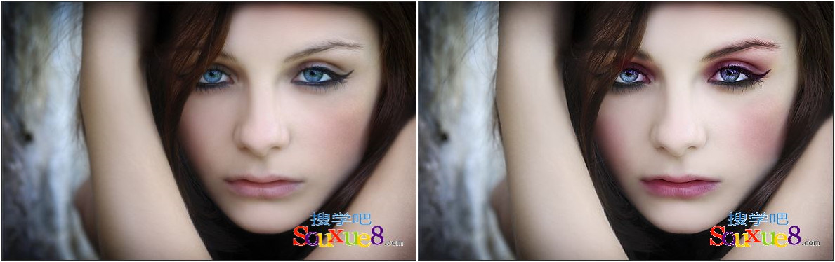 Photoshop CC中文版为美女人物照片添加妆容ps基础入门教程