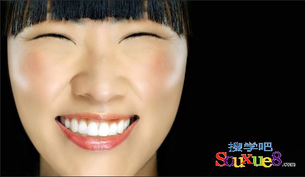 Photoshop CC中文版使用液化滤镜修补有缺陷的牙齿ps美容处理教程