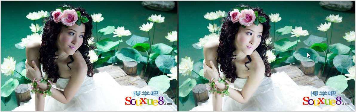 Photoshop CC中文版美女艺术婚纱照调整图像的平衡曝光ps教程