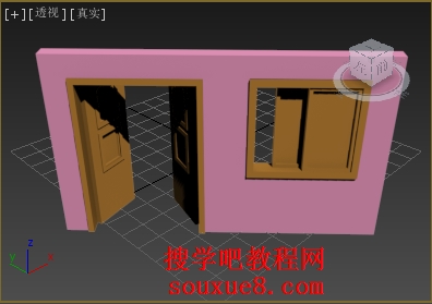 3DsMax2013中文版在墙上开门和开窗建模实例详解3D教程