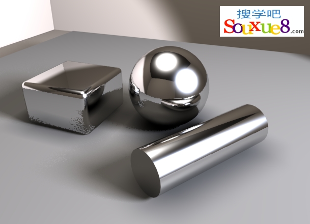 3DsMax2013使用光线跟踪调制亮光不锈钢材质实例3D教程