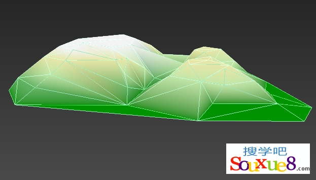 3DsMax2013中文版使用地形复合对像创建山地地形实例教程