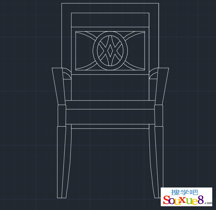 AutoCAD2015中文版绘制扶手椅正立面图图纸基础入门实例教程（下）