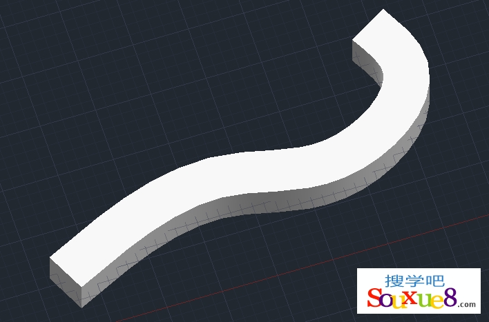AutoCAD2015利用扫掠（SWEEP）命令沿指定路径以指定轮廓的形状绘制实体教程