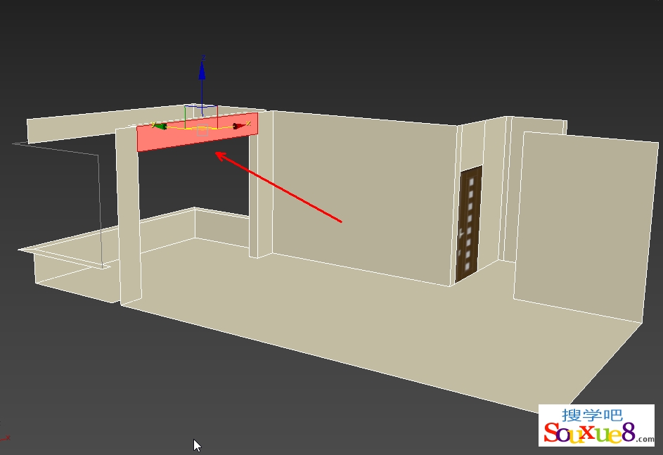 3DsMax2023中文版室内建模-阳台横梁建模3D2023基础入门教程