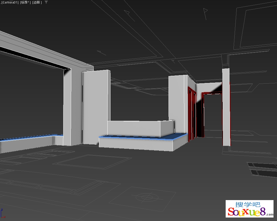 3DsMax2023中文版现代客厅效果图制作-门框建模从入门到精通3D教程（下）