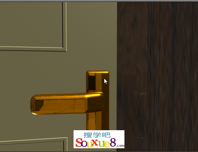 3DsMax2023中文版现代客厅效果图制作-门铜把手金属材质从入门到精通3D教程