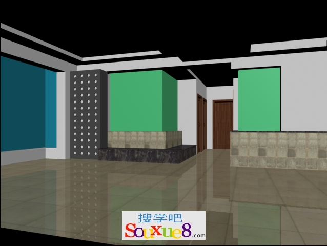 3DsMax2023中文版现代客厅效果图制作-砖墙壁纸材质从入门到精通3D教程