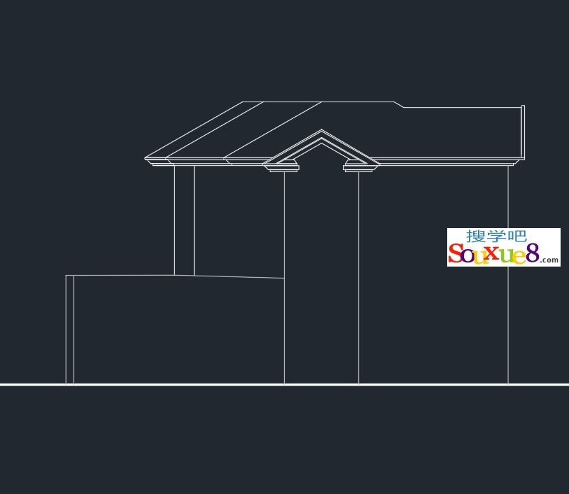 AutoCAD2024中文版绘制外墙轮廓线别墅西立面图绘制CAD2024教程（下）